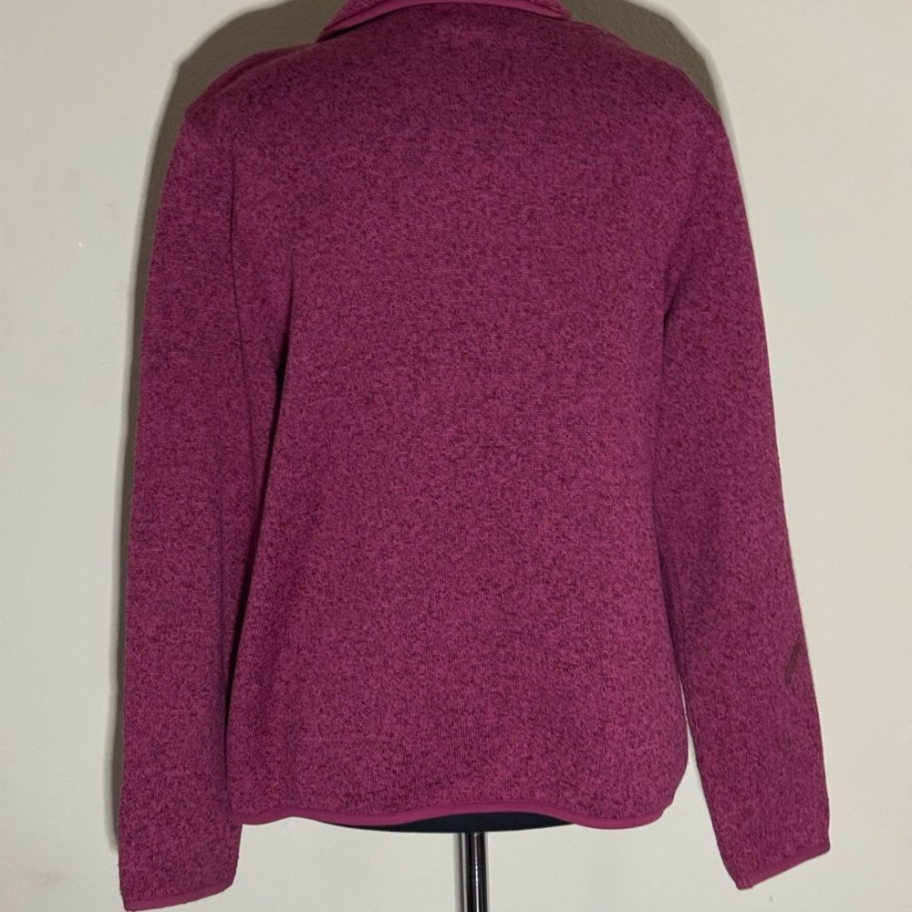 Swiss Tech Teddy Fleece Jacket Women’s XL 16-18 Burgundy Full Zip - Picture 4 of 6
